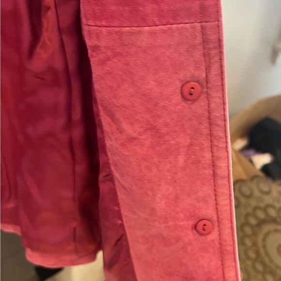 Terry Lewis Classic Luxuries SZ S Vintage Suede Jacket Coat Barbiecore Pink - Picture 11 of 12